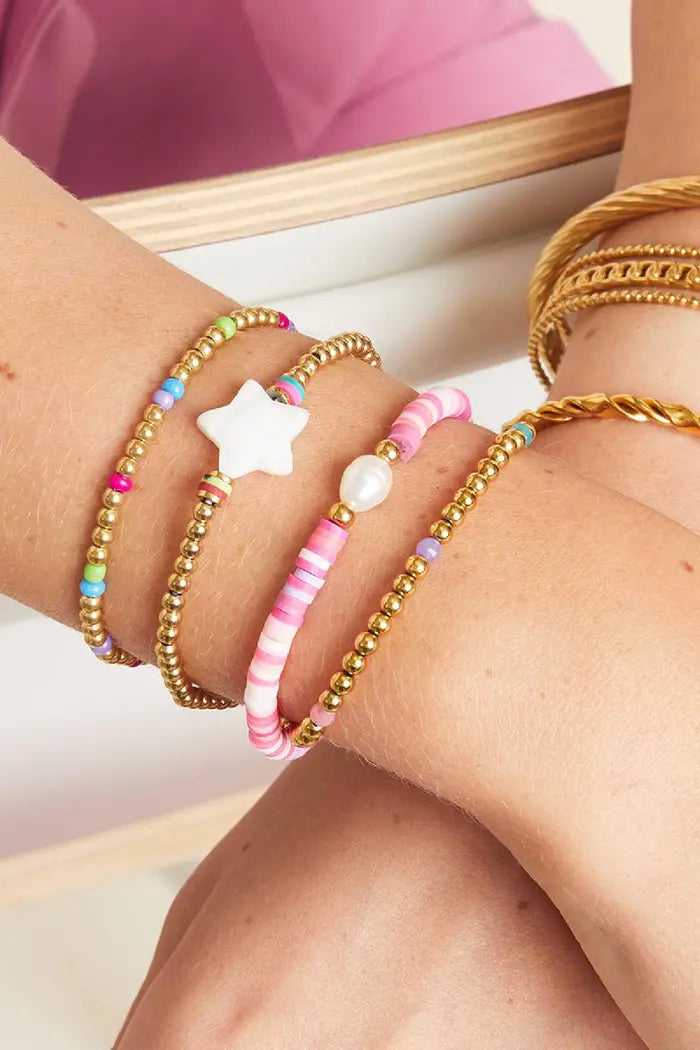 Bracciale con perline colorate - collezione #summergirls Rose Stainless Steel