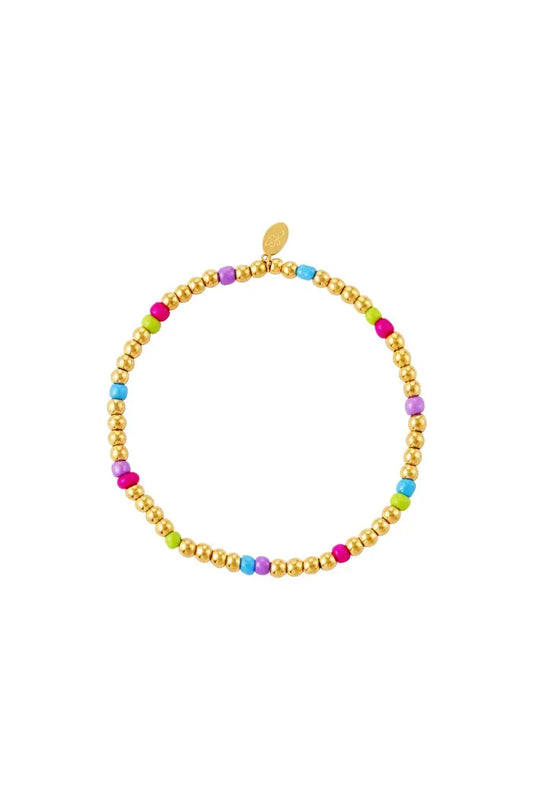 Bracciale con perline colorate - collezione #summergirls Rose Stainless Steel